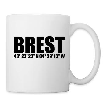 Brest Coordinates - Mug - white - Right