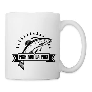 fish moi la paix - Mug blanc - blanc - Droite