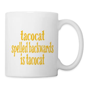 Tacocat rückwärts geschrieben ist Tacocat - Lustige Katzen - Tasse - Weiß - Rechts