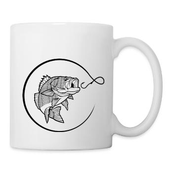 Pêche Poisson Pêcheur Cadeau Idée Hameçon - Mug blanc - blanc - Droite