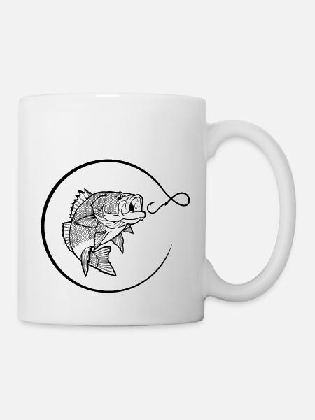 Fishing Fish Angler Gift Idea Fish Hook - Mug - white