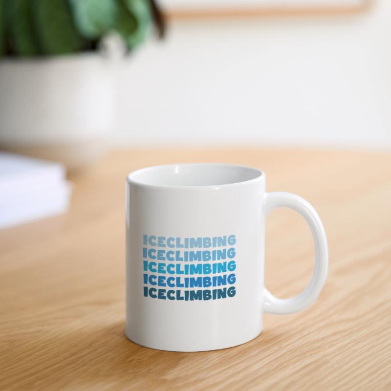 eisklettern iceclimbing eisgletscher eispickel Tasse