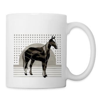 Pferd - Tasse - Weiß - Rechts