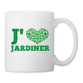 J'aime jardiner cadeau jardinage homme femme - Mug blanc - blanc - Droite