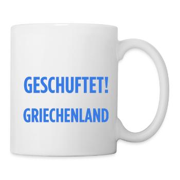 Genug Geschuftet Ab Nach Griechenland Geschenk - Tasse - Weiß - Rechts