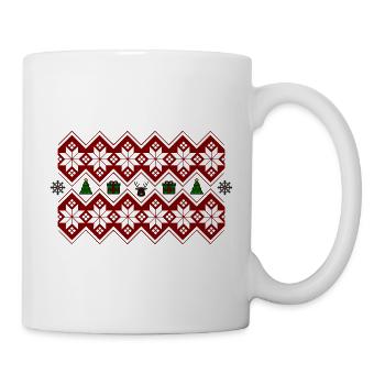 Noël chandail de Noël Elk Tree Cadeau - Mug blanc - blanc - Droite