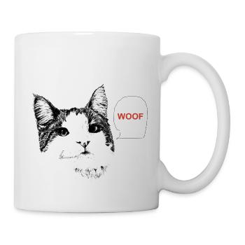 Woof de chat - Mug blanc - blanc - Droite