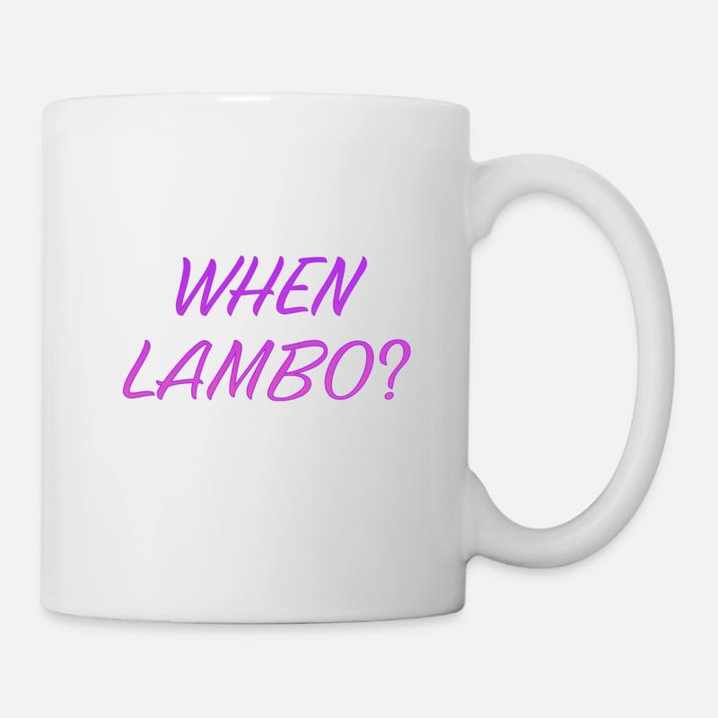 QUAND LAMBO FUSHIA - Mug blanc - blanc