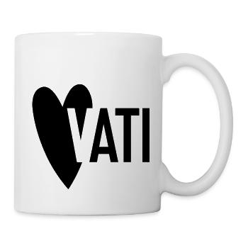 Vati Vatertag Papa hab dich lieb Vater Papi Motiv - Tasse - Weiß - Rechts