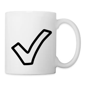 Crochet Emoji Esquisse Dessin Noir - Mug blanc - blanc - Droite