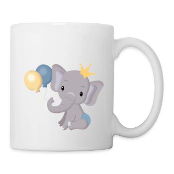 Elefantenbaby erster Geburtstag 1 Jahr - Tasse - Weiß - Rechts