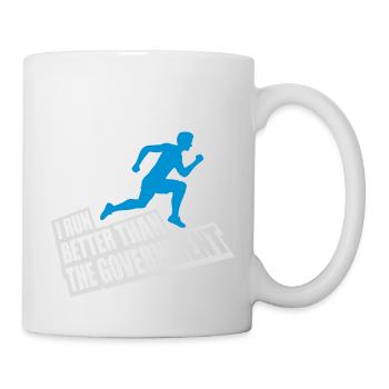 run better than government - Mug - white - Right