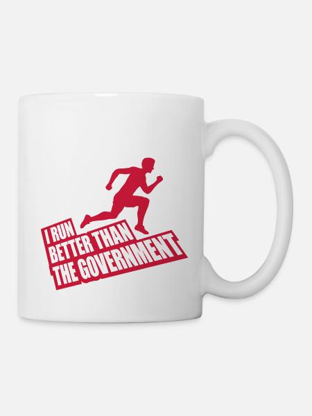 run better than government - Tasse - Weiß