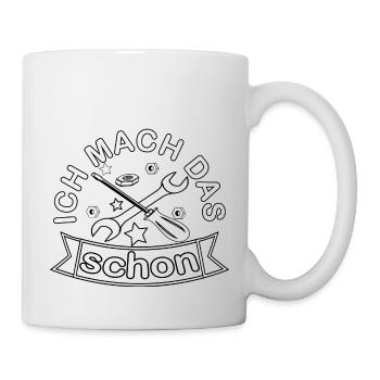 Ich mach das schon Macher Alleskönner Väter Super - Tasse - Weiß - Rechts