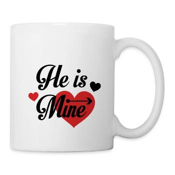 Er ist meiner - Tasse - Weiß - Rechts