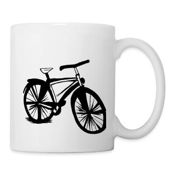 Fahrrad Gekritzel Fahrräder Radfahren Vektor 6 - Tasse - Weiß - Rechts