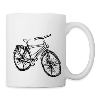 Fahrrad Gekritzel Fahrräder Radfahren Silhouette 4 - Tasse - Weiß - Rechts