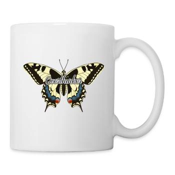 Overthinker Schmetterling - Tasse - Weiß - Rechts