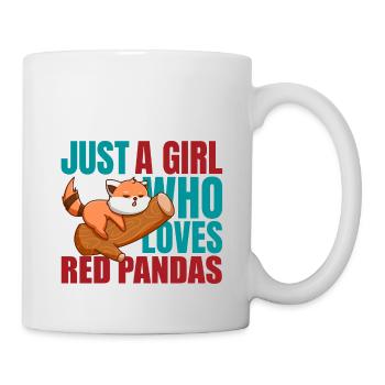 NUR EIN MÄDCHEN, DAS ROTE PANDAS LIEBT - Tasse - Weiß - Rechts