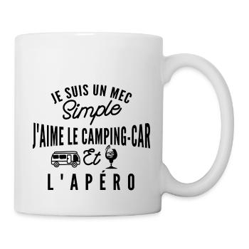humour campeur / camping-car et apéro - Mug blanc - blanc - Droite