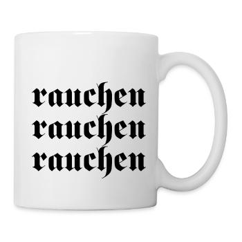 Rauchen - Tasse - Weiß - Rechts