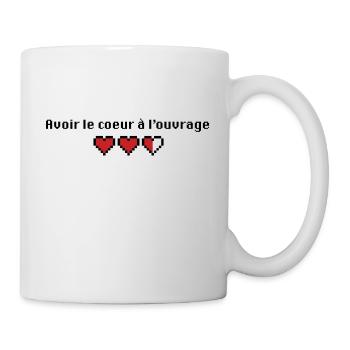 Avoir le coeur à l'ouvrage - Mug blanc - blanc - Droite