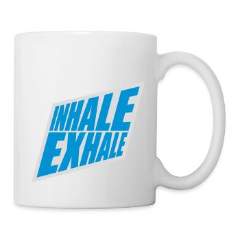 inhale exhale yoga Zitat - Tasse - Weiß - Rechts