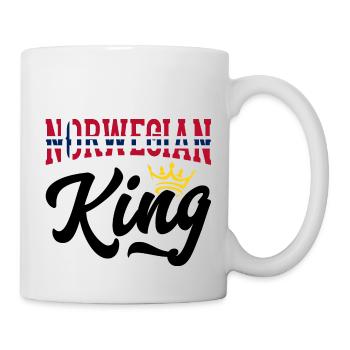 Norwegischer König Norwegen Norwegische Flagge - Tasse - Weiß - Rechts