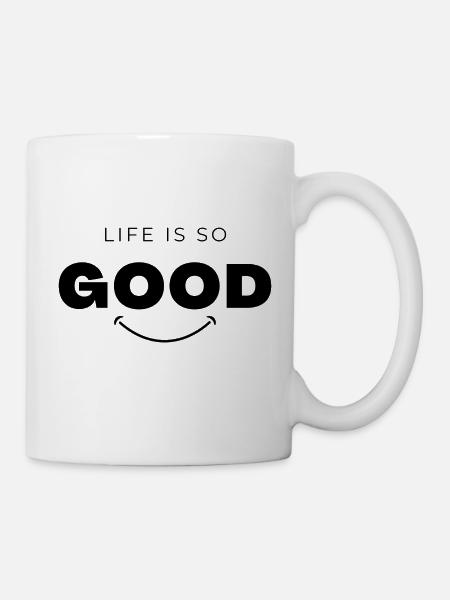 T-shirt positive attitude - Mug blanc - blanc