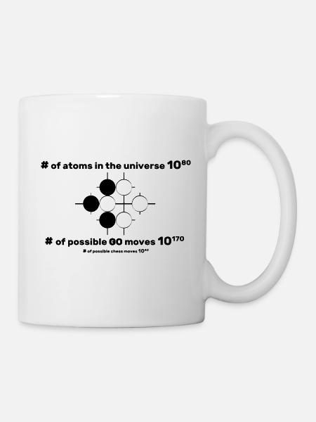 GO (Igo, Baduk, Weiqi) jeu de société mouvements possibles - Mug blanc - blanc