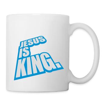 Citation de Jésus est roi - Mug blanc - blanc - Droite