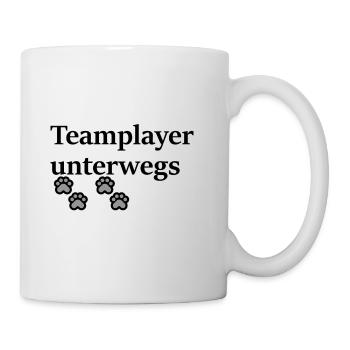 Teamplayer gibt es bei Zwei-und Vierbeinern. - Tasse - Weiß - Rechts