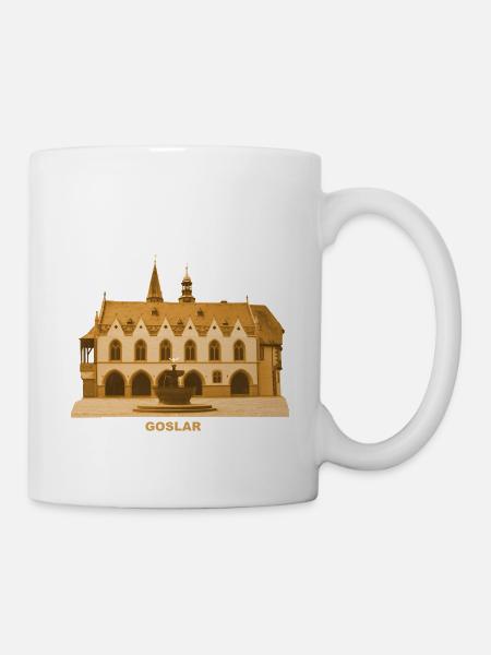Goslar Rathaus Harz Niedersachsen - Tasse - Weiß