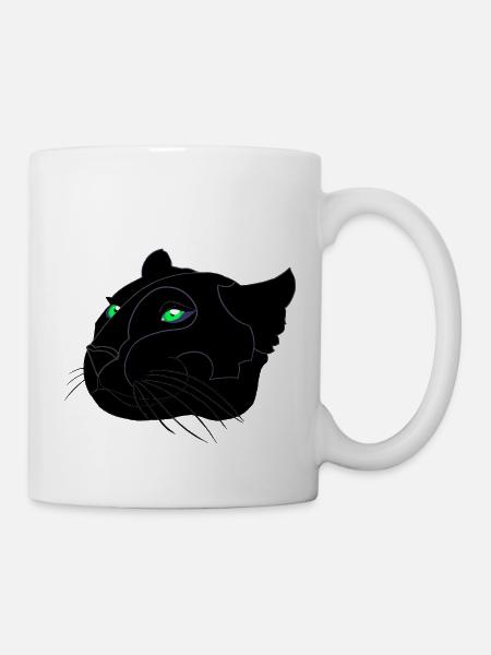 Head of Black Panther - Tasse - Weiß