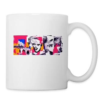 Pop Art Collage -Who the FucxX is looking - Mug - white - Right