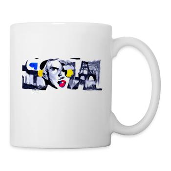 Kiss ME Pop Art Design - Abstrakt - Tasse - Weiß - Rechts