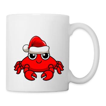 Krabbe Comic Weihnachten - Tasse - Weiß - Rechts