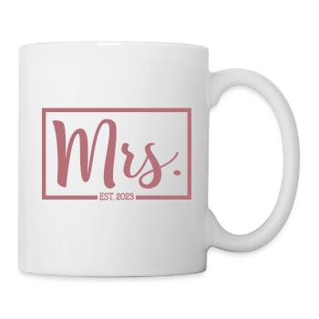 Mme Est. 2023 Fiançailles Mariage Douche nuptiale - Mug blanc - blanc - Droite