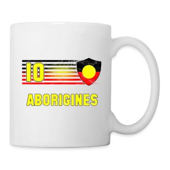 Aborigines Fußball Mannschaft - Tasse - Weiß - Rechts