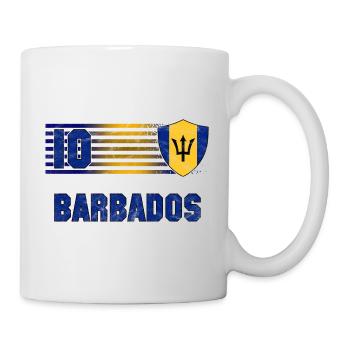 Barbados Fußball Mannschaft - Tasse - Weiß - Rechts