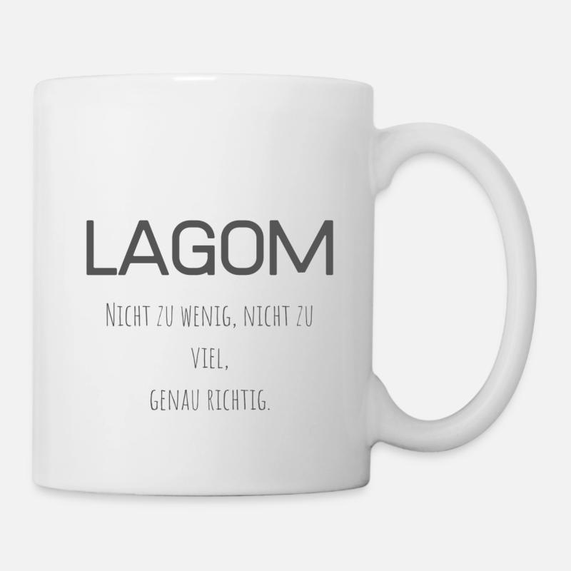 Lagom - Tasse - Weiß