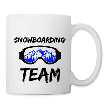 Équipe de snowboard - Mug blanc - blanc - Droite