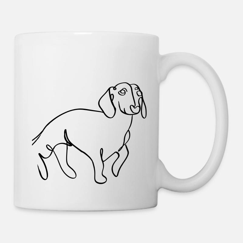 Dachshund - Mug - white