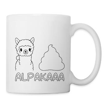 Alpaka Lama Kaka lustiger Spruch - Tasse - Weiß - Rechts