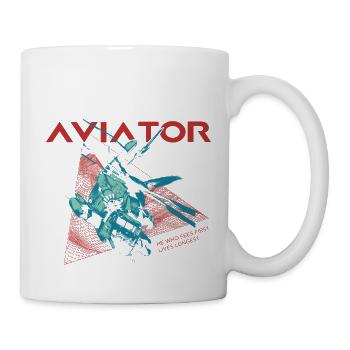 Hélicoptère aviateur - Mug blanc - blanc - Droite
