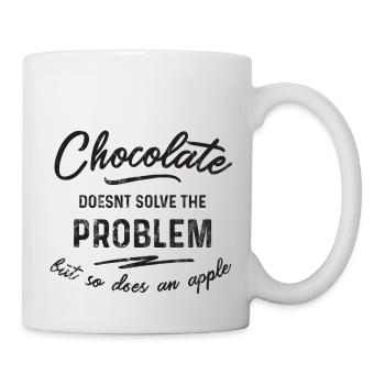 Chocolate doesn't solve the problem - Mug - white - Right