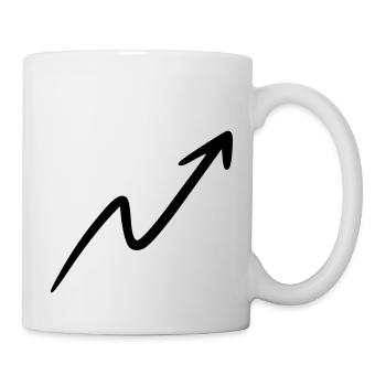 Arrow drawing sketch black - Mug - white - Right