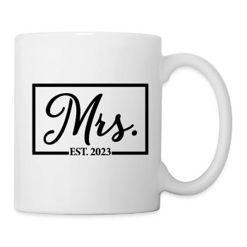 Mme Est. 2023 Fiançailles Mariage Douche nuptiale - Mug blanc - blanc - Droite