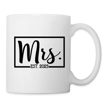 Mme Est. 2023 Fiançailles Mariage Douche nuptiale - Mug blanc - blanc - Droite
