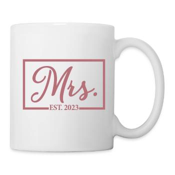 Mme Est. 2023 Fiançailles Mariage Douche nuptiale - Mug blanc - blanc - Droite